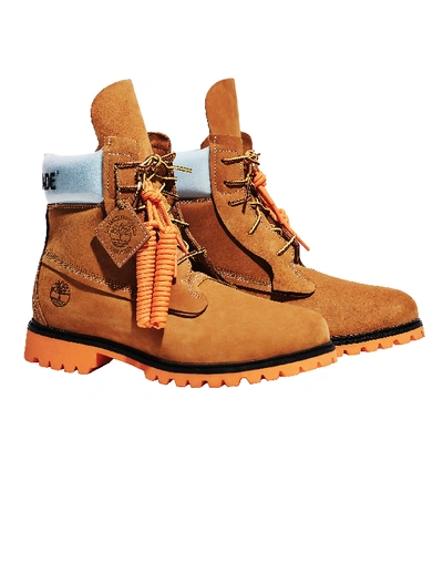 Shop Readymade X Timberland Worker Boots In Beige