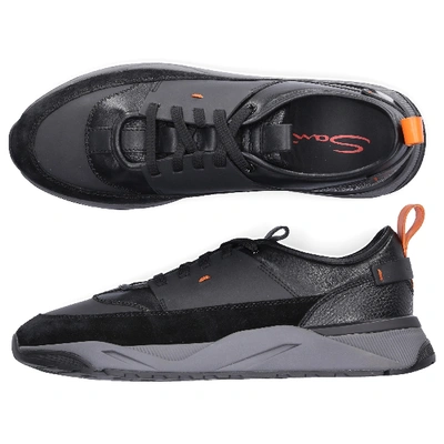 Shop Santoni Sneakers Black 21240