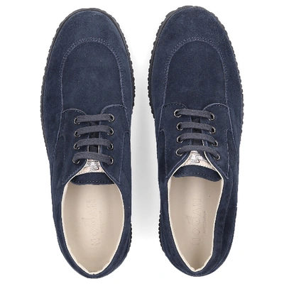 Shop Hogan Low-top Sneakers Traditional In Blue