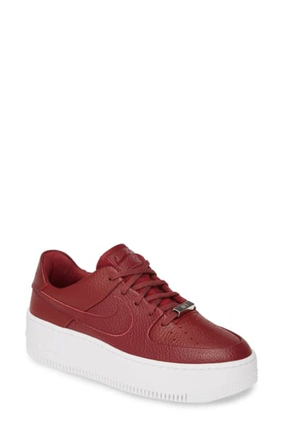 Shop Nike Air Force 1 Sage Low Platform Sneaker In Team Red/ Red/ Noble Red