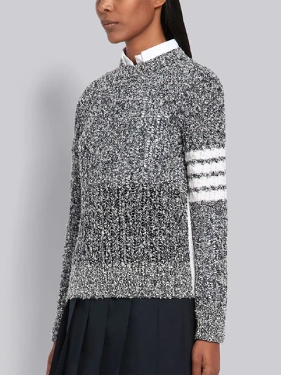 Shop Thom Browne 4-bar Open Stitch Navy Pullover In Blue