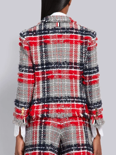 Shop Thom Browne Rwb Oversized Tweed Narrow Shoulder Sport Coat In Red