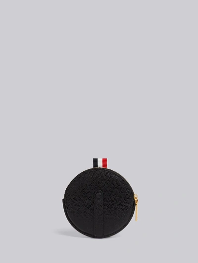 Shop Thom Browne Round Pebbled Coin Belt Purse In Black