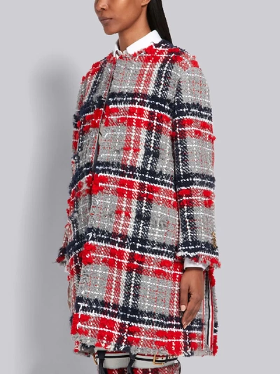 Shop Thom Browne Rwb Sack Tweed Overcoat In Red