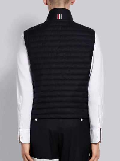 Shop Thom Browne 4-bar Down Quilted Vest In Blue