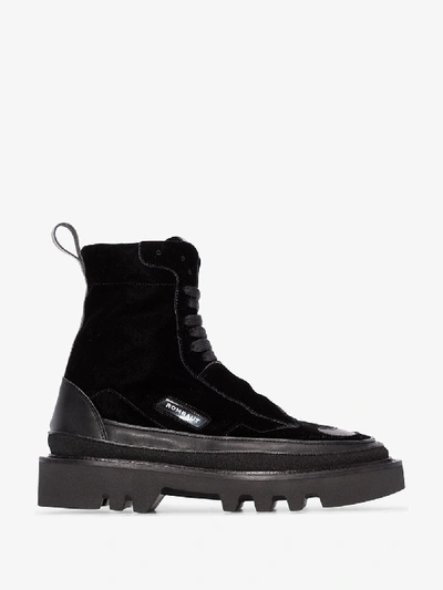 Shop Rombaut Protect Hybrid Velvet Boots In Black