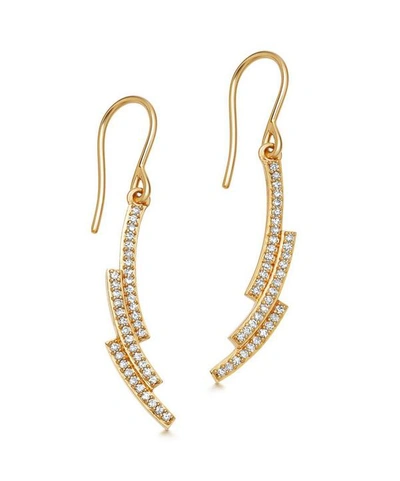 Shop Astley Clarke Gold Icon Scala Diamond Drop Earrings