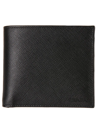 Shop Prada Leather Wallet In Black