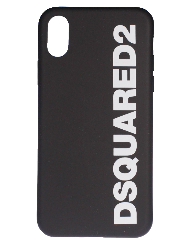 Dsquared2 Classic Logo Iphone X Cover In Nero/Bianco | ModeSens