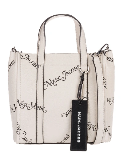 Shop Marc Jacobs New York Magazine® The Mini Tag Tote In Porcelain Multicolor Print