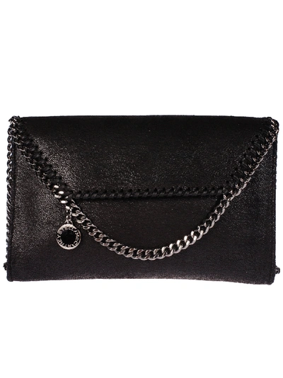 Shop Stella Mccartney Falabella Mini Shoulder Bag In Black