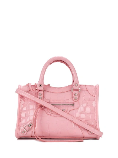 Shop Balenciaga Classic Nano City Bag In Pink