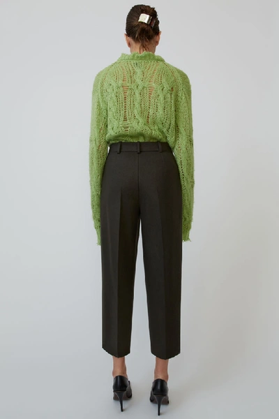 Shop Acne Studios Pleated Trousers Forest Green