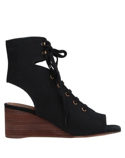 Shop Chloé Woman Ankle Boots Black Size 6.5 Textile Fibers