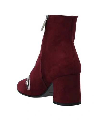 Pollini Ankle Boot In Maroon