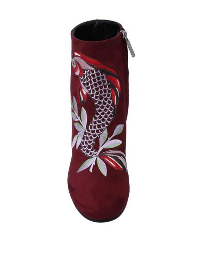 Pollini Ankle Boot In Maroon