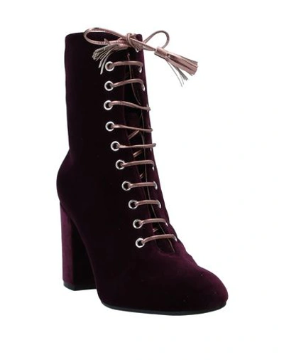 Pollini Ankle Boots In Purple