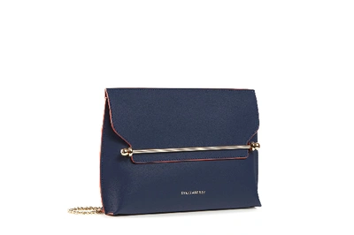 Shop Strathberry East/west Stylist - Navy With Maple Edge