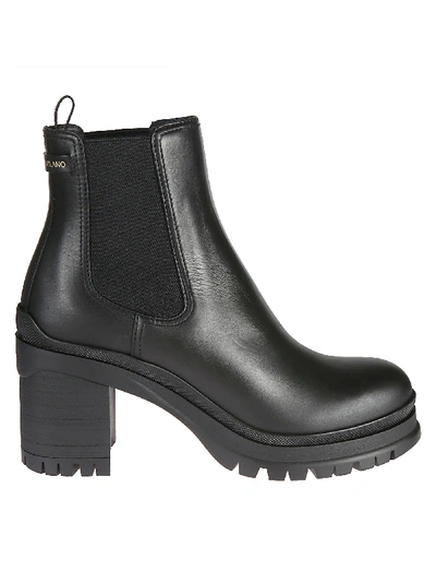 Shop Prada Elasticated Side Ankle Boots In Black