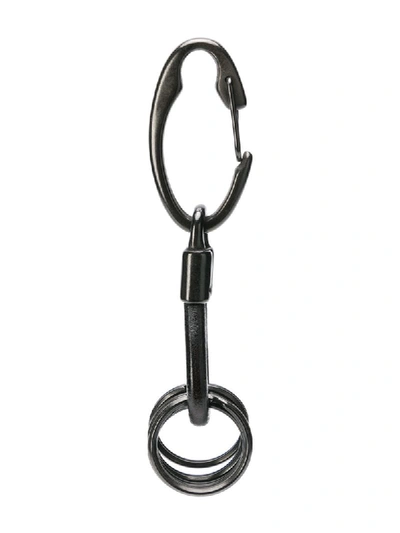 Shop Yohji Yamamoto Hook Keychain In Black