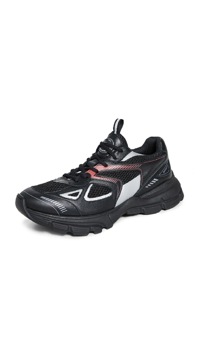 Shop Axel Arigato Marathon Sneakers In Black/red/grey