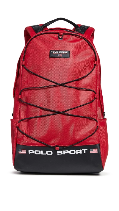 Shop Polo Ralph Lauren Polo Sport Backpack In Red