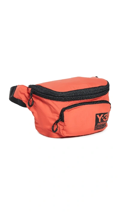 Shop Y-3 Packable Backpack In Orange/black