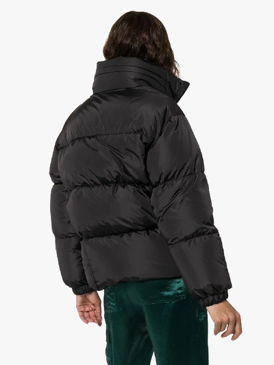 Shop Prada Padded Puffer Jacket In Black