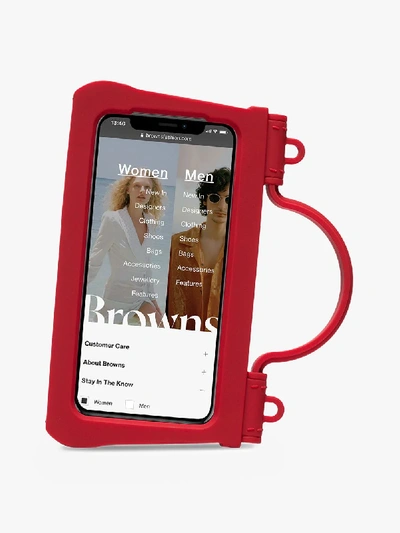 Shop Dolce & Gabbana Red Bag And Chain Iphone X Case