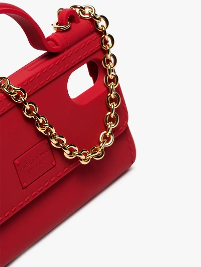 Shop Dolce & Gabbana Red Bag And Chain Iphone X Case