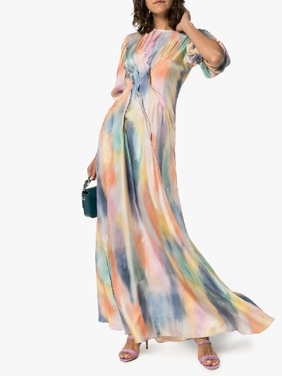 Shop Sies Marjan Virginia Silk Maxi Dress In Multicolour