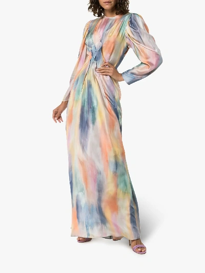 Shop Sies Marjan Virginia Silk Maxi Dress In Multicolour