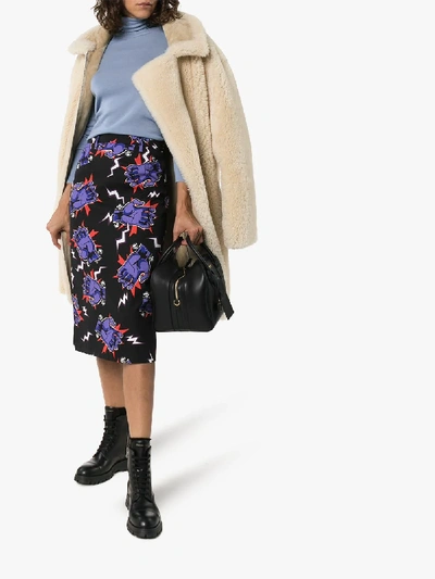 Prada Gestrickter Rollkragenpullover In Blue