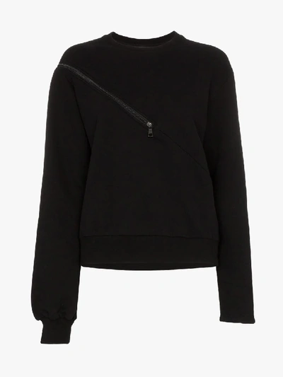 Shop Ben Taverniti Unravel Project Unravel Project Zip Detail Sweater In Black