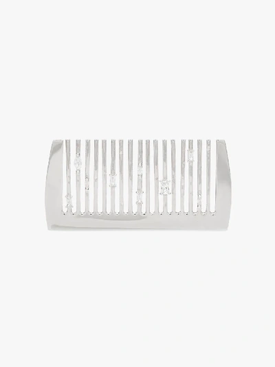 Shop Yvmin Silver Tone Crystal Comb Hair Slide