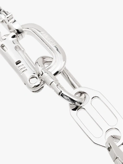 Shop Ambush Silver Tone Carabiner Clip Necklace In Metallic