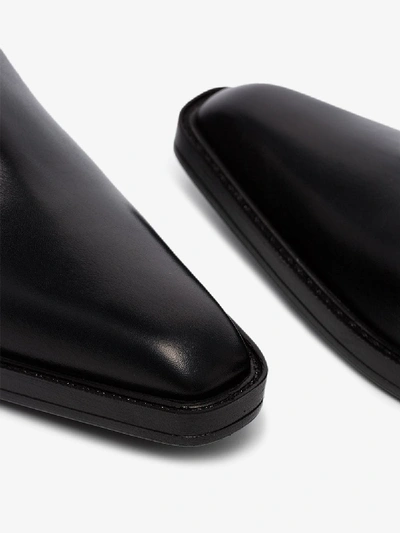 Shop Acne Studios Black Bleeker Xx Leather Wedge Boots