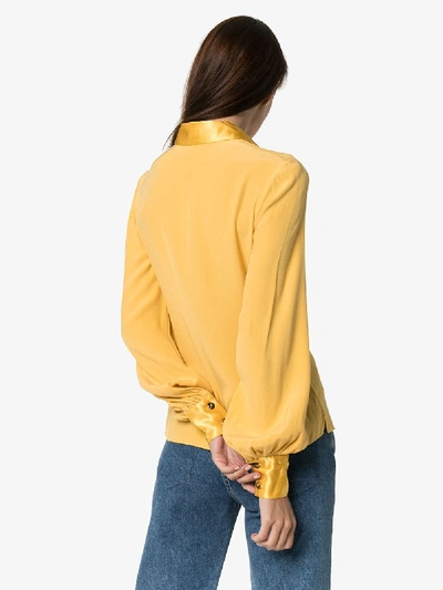 Shop Usisi Jacquetta Buttoned Shirt In Yellow