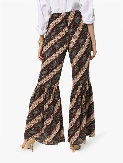 Shop Figue Brielle Batik Print Silk Trousers In Javdi