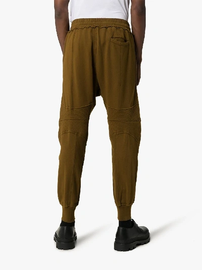 Shop Haider Ackermann Moonshape Perth Cotton Sweatpants In Brown