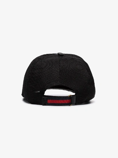 Shop Gucci Tiger-print Baseball Cap In Black
