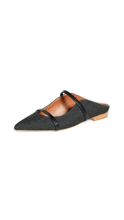 Shop Malone Souliers Maureen Flat Mules In Grey/black