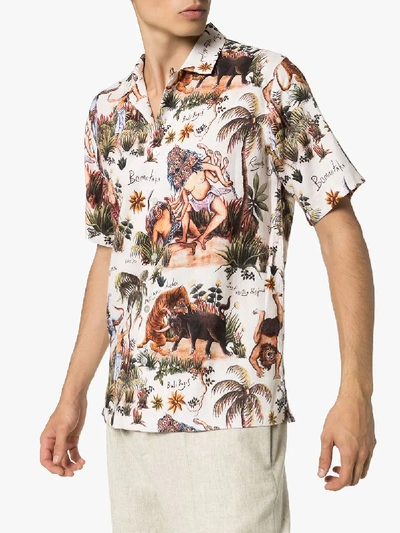 Shop Endless Joy Multicoloured Boma Print Shirt In Neutrals