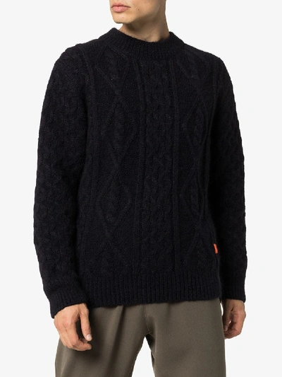 Shop Loreak Mendian Puno Cable Knit Sweater In Blue