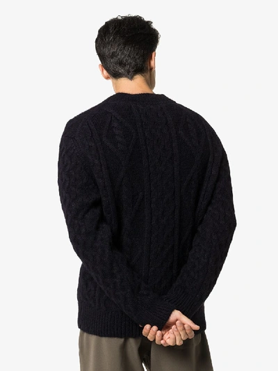 Shop Loreak Mendian Puno Cable Knit Sweater In Blue