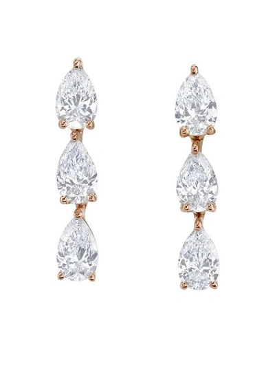 Shop Anita Ko Three Pear Diamond Drop Stud Earrings In Gold