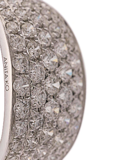 Shop Anita Ko 18kt White Gold Galaxy Diamond Ear Cuff In Silver