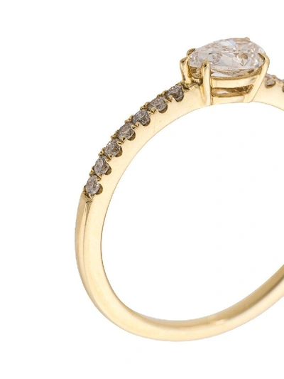 Shop Anita Ko 18kt Yellow Gold Pear Diamond Pave Ring