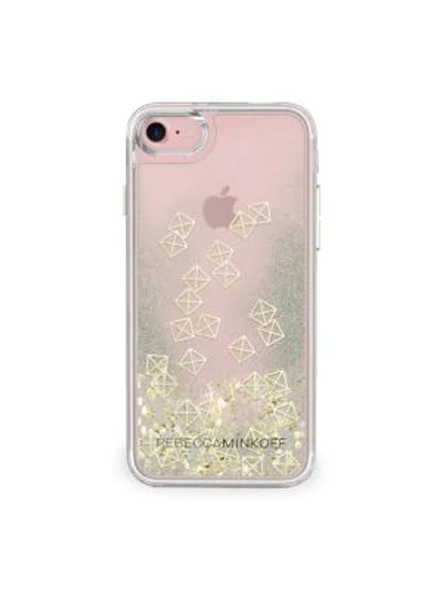 Shop Rebecca Minkoff Gold Studs Glitterfall Iphone 7 Case