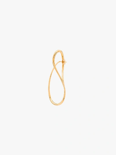 Shop Charlotte Chesnais 18k Yellow Gold Vermeil Needle Hoop Earrings